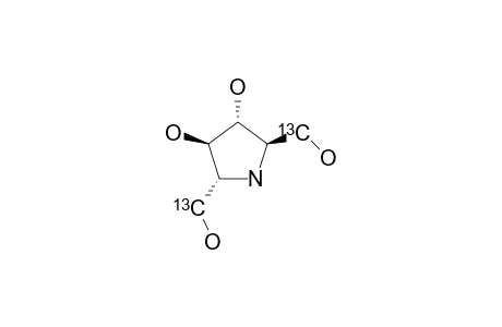 DMDP;(2R,3R,4R,5R)-2,5-BIS-(HYDROXYMETHYL)-3,4-DIHYDROXY-PYRROLIDINE;1,6-13C-LABELED