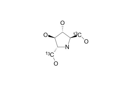 DMDP;(2R,3R,4R,5R)-2,5-BIS-(HYDROXYMETHYL)-3,4-DIHYDROXY-PYRROLIDINE;1,6-13C-LABELED