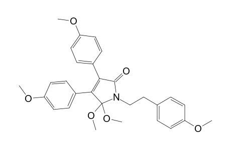 5,5-Dimethoxy-3,4-bis(4-methoxyphenyl)-1-[2-(4-methoxyphenyl)ethyl]-1,5-dihydropyrrol-2-one