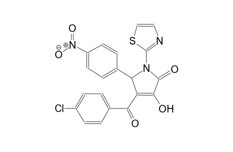 4-(4-chlorobenzoyl)-3-hydroxy-5-(4-nitrophenyl)-1-(1,3-thiazol-2-yl)-1,5-dihydro-2H-pyrrol-2-one