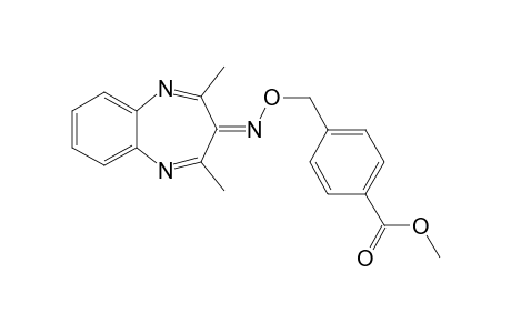 Benzoic acid, 4-(2,4-dimethylbenzo[b][1,4]diazepin-3-ylideneaminooxymethyl)-, methyl ester