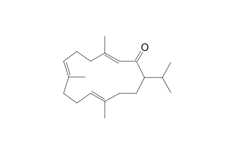 (2E,6E,10E)-14-isopropyl-3,7,11-trimethyl-cyclotetradeca-2,6,10-trien-1-one