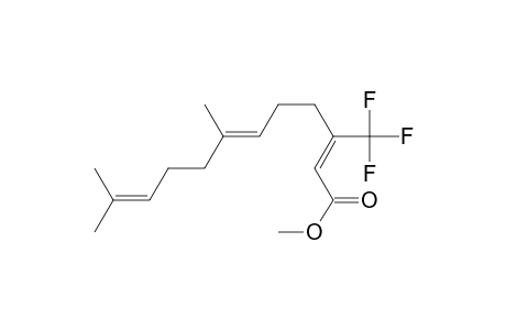 2,6,10-Dodecatrienoic acid, 7,11-dimethyl-3-(trifluoromethyl)-, methyl ester, (Z,E)-
