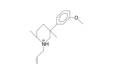 N-Allyl-R-3-(3-methoxy-phenyl)-3,cis-6-dimethyl-piperidinium cation