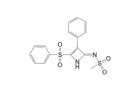 N-[3-Phenyl-4-(phenylsulfonyl)azet-2(1H)-ylidene]-methanesulfonamide