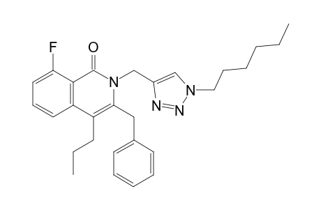 3-Benzyl-8-fluoro-2-[(1-n-hexyl-1H-1,2,3-triazol-4-yl)methyl]-4-n-propylisoquinolin-1(2H)-one