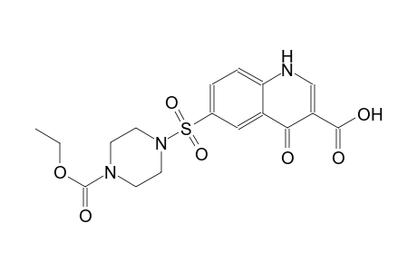 6-{[4-(ethoxycarbonyl)-1-piperazinyl]sulfonyl}-4-oxo-1,4-dihydro-3-quinolinecarboxylic acid