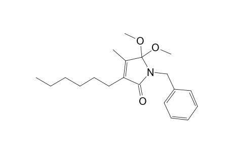1-Benzyl-3-hexyl-5,5-dimethoxy-4-methyl-3-pyrrolin-2-one