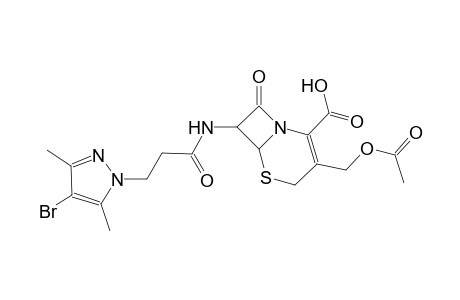 3-[(acetyloxy)methyl]-7-{[3-(4-bromo-3,5-dimethyl-1H-pyrazol-1-yl)propanoyl]amino}-8-oxo-5-thia-1-azabicyclo[4.2.0]oct-2-ene-2-carboxylic acid