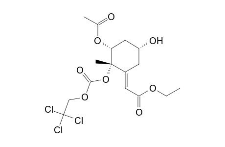[2S-(1E,2.alpha.,3.alpha.,5.alpha.)]-[3-(acetyloxy)-2-[[(2,2,2-trichloroethoxy)carbonyl]oxy]-5-hydroxy-2-methylcyclohexylidene]-acetic acid ethyl ester