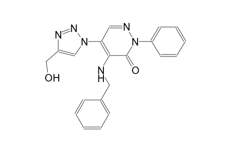 3(2H)-pyridazinone, 5-[4-(hydroxymethyl)-1H-1,2,3-triazol-1-yl]-2-phenyl-4-[(phenylmethyl)amino]-