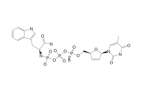 R(P)-STAVUDINE-5'-ALPHA-P-BORANO-GAMMA-P-N-L-TRYPTOPHANYL-NH2-TRIPHOSPHATE;R(P)-D4T-5'-ALPHA-P-BORANO-GAMMA-P-N-L-TRP-NH2-TRIPHOSPHATE