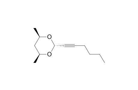 rel-(2R,4R,6S)-4,6-Dimethyl-2-[1'-hexynyl]-1,3-dioxane