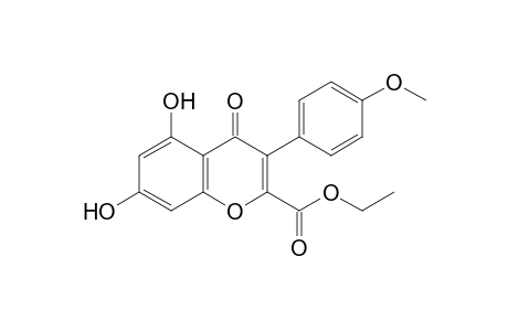 5,7-dihydroxy-3-(p-methoxy)-4-oxo-4H-1-benzopyran-2-carboxylic acid, ethyl ester