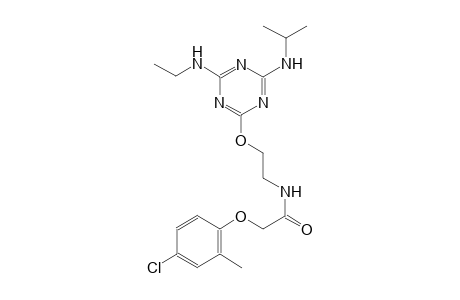 2-(4-chloro-2-methylphenoxy)-N-(2-{[4-(ethylamino)-6-(isopropylamino)-1,3,5-triazin-2-yl]oxy}ethyl)acetamide