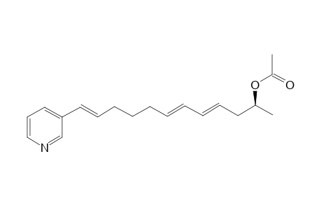 (2S)-(-)-(4E,6E,11E)-2-Acetoxy-12-(3-pyridyl)dodeca-4,6,11-triene