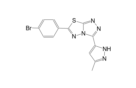 6-(4-bromophenyl)-3-(3-methyl-1H-pyrazol-5-yl)[1,2,4]triazolo[3,4-b][1,3,4]thiadiazole