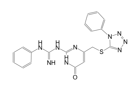N-(6-oxo-4-{[(1-phenyl-1H-tetraazol-5-yl)sulfanyl]methyl}-1,6-dihydro-2-pyrimidinyl)-N'-phenylguanidine