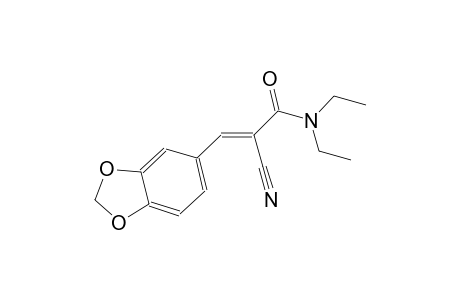 (2E)-3-(1,3-benzodioxol-5-yl)-2-cyano-N,N-diethyl-2-propenamide
