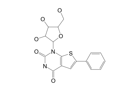 1-(beta-D-RIBOFURANOSYL)-6-PHENYL-THIENO-[2,3-D]-PYRIMIDINE-2,4-DIONE;A0A12A