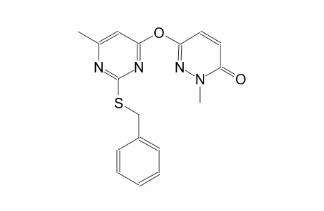 6-{[2-(benzylsulfanyl)-6-methyl-4-pyrimidinyl]oxy}-2-methyl-3(2H)-pyridazinone