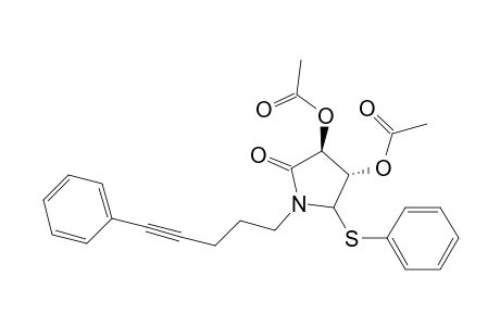 (3S,4S,5RS)-3,4-diacetoxy-1-(5-phenyl-4-pentynyl)-5-(phenylthio)-2-pyrrolidinone