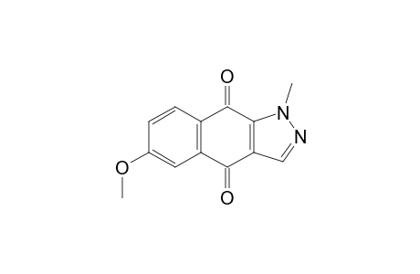 1H-Benz[f]indazole-4,9-dione, 6-methoxy-1-methyl-