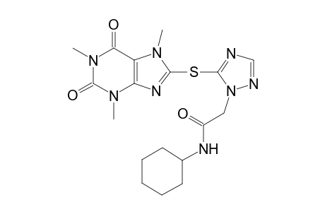 N-cyclohexyl-2-[5-(1,3,7-trimethyl-2,6-dioxo-purin-8-yl)sulfanyl-1,2,4-triazol-1-yl]acetamide