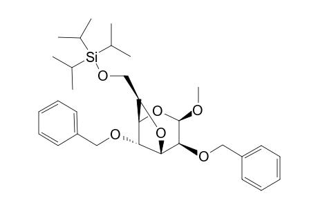 METHYL-3,6-ANHYDRO-2,4-DI-O-BENZYL-7-O-TRIISOPROPYLSILYL-L-GLYCERO-BETA-D-MANNO-HEPTOPYRANOSIDE