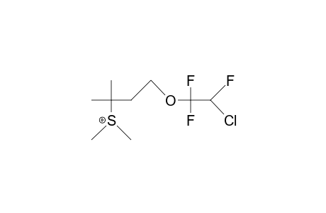 (1-<2-Chloro-1,1,2-trifluoro-ethoxy>-3-methyl-but-3-yl)-dimethyl-sulfonium cation