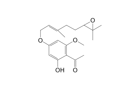2-O-Methyl-4-O-[6',7'-epoxy-6',7'-dihydrogeranyl]-phloracetophenone
