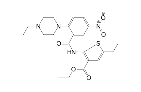 5-Ethyl-2-[[2-(4-ethylpiperazino)-5-nitro-benzoyl]amino]thiophene-3-carboxylic acid ethyl ester