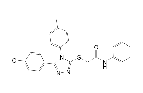 2-{[5-(4-chlorophenyl)-4-(4-methylphenyl)-4H-1,2,4-triazol-3-yl]sulfanyl}-N-(2,5-dimethylphenyl)acetamide