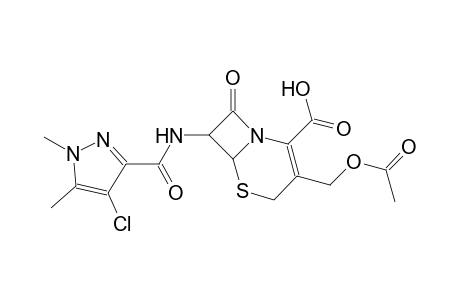 3-[(acetyloxy)methyl]-7-{[(4-chloro-1,5-dimethyl-1H-pyrazol-3-yl)carbonyl]amino}-8-oxo-5-thia-1-azabicyclo[4.2.0]oct-2-ene-2-carboxylic acid