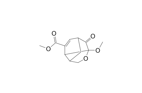 (1S*,3R*,6R*,7S*)-3-Methoxy-2-oxo-4-oxatricyclo[4.3.1.0(3,7)]dec-8-en-8-yl acetate