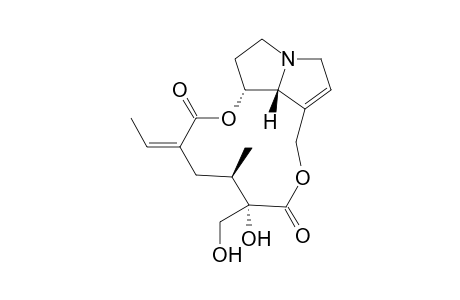 2,7-Dioxo-3-ethylidene-5-(hydroxymethyl)-6-methyl-5,6-epoxy-1,8-dioxadodeca[g,h](dihydro)pyrrolizidine