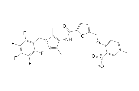 N-[3,5-dimethyl-1-(2,3,4,5,6-pentafluorobenzyl)-1H-pyrazol-4-yl]-5-[(4-methyl-2-nitrophenoxy)methyl]-2-furamide