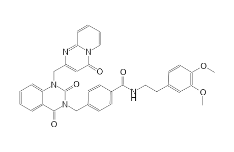 N-[2-(3,4-dimethoxyphenyl)ethyl]-4-[(2,4-dioxo-1-[(4-oxo-4H-pyrido[1,2-a]pyrimidin-2-yl)methyl]-1,4-dihydro-3(2H)-quinazolinyl)methyl]benzamide