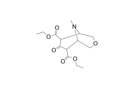 9-Azabicyclo[3.3.1]nonane-6,8-dicarboxylic acid, 9-methyl-7-oxo-3-oxa-, diethyl ester