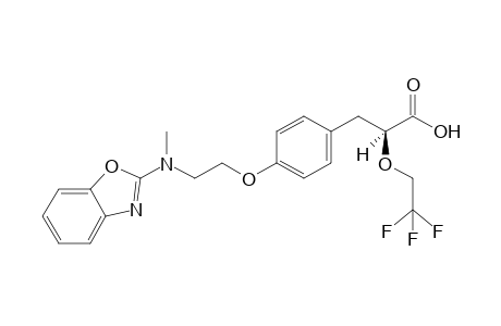 (2S)-3-[4-[2-[1,3-benzoxazol-2-yl(methyl)amino]ethoxy]phenyl]-2-(2,2,2-trifluoroethoxy)propionic acid