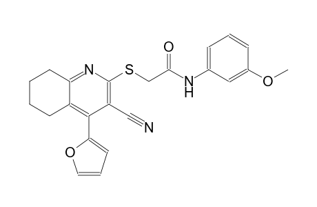acetamide, 2-[[3-cyano-4-(2-furanyl)-5,6,7,8-tetrahydro-2-quinolinyl]thio]-N-(3-methoxyphenyl)-