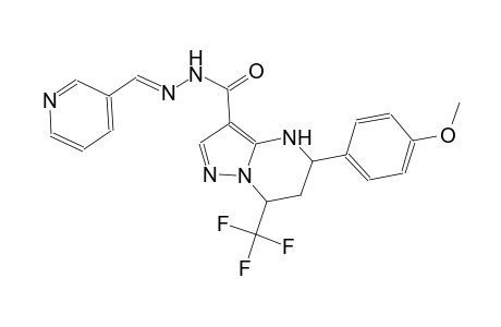 5-(4-methoxyphenyl)-N'-[(E)-3-pyridinylmethylidene]-7-(trifluoromethyl)-4,5,6,7-tetrahydropyrazolo[1,5-a]pyrimidine-3-carbohydrazide