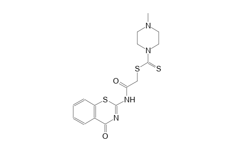 2-oxo-2-[(4-oxo-4H-1,3-benzothiazin-2-yl)amino]ethyl 4-methyl-1-piperazinecarbodithioate