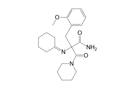 2-(Cyclohexylidene)amino-2-(2'-methoxybenzyl)-2-[(piperidino)carbonyl]acetamide