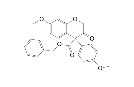 4-Benzyloxycarbonyl-7-methoxy-4-(4-methoxyphenyl)-2H-1-benzopyran-3(4H)-one
