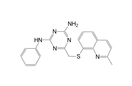 1,3,5-triazine-2,4-diamine, 6-[[(2-methyl-8-quinolinyl)thio]methyl]-N~2~-phenyl-