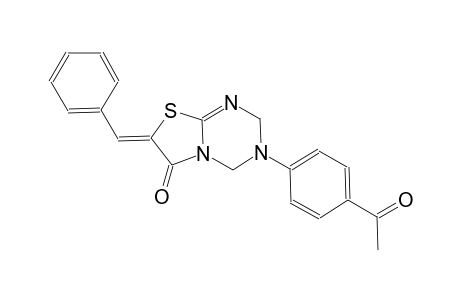(7Z)-3-(4-acetylphenyl)-7-benzylidene-3,4-dihydro-2H-[1,3]thiazolo[3,2-a][1,3,5]triazin-6(7H)-one