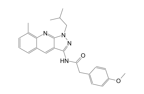 N-(1-isobutyl-8-methyl-1H-pyrazolo[3,4-b]quinolin-3-yl)-2-(4-methoxyphenyl)acetamide