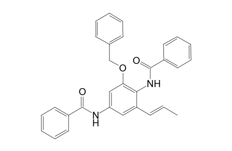 O-benzyl-N,N-dibenzoyl-2,5-diamino-3-[3-(1-propenyl)]phenol
