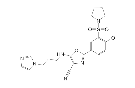 4-oxazolecarbonitrile, 5-[[3-(1H-imidazol-1-yl)propyl]amino]-2-[4-methoxy-3-(1-pyrrolidinylsulfonyl)phenyl]-